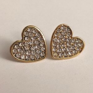 Heart shaped stud earrings